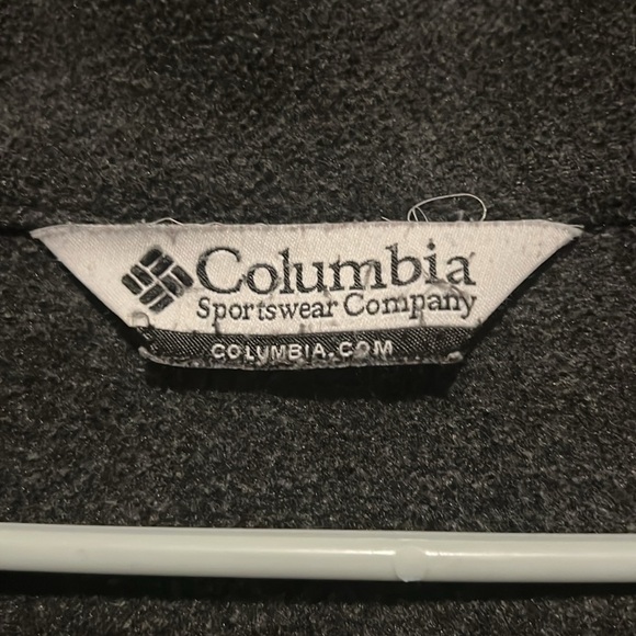 Men's Steens Mountain Gray Mock Neck Zip Fleece Columbia Jacket L XL Vintage - Picture 7 of 8